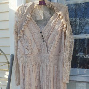 Gorgeous Cream colored lacey high low dress